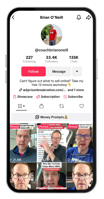 Brian O’Neill TikTok profile