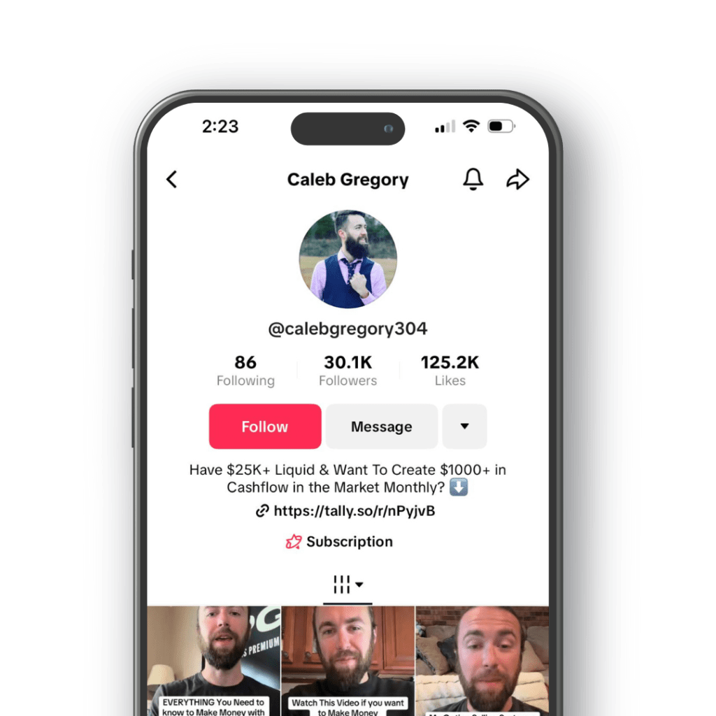 Caleb TikTok profile